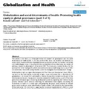 جهانی شدن و عوامل اجتماعی تعیین کننده سلامت: ارتقای برابری