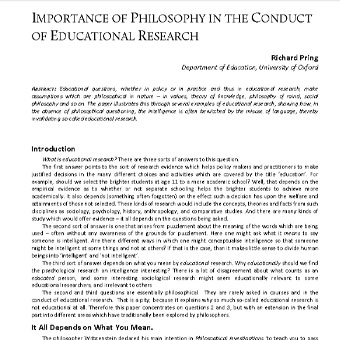 نقش علم فلسفه در انجام پژوهش