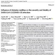 تأثیر دیابت شیرین بر شدت و مرگ و میر و ابتلا به COVID-19