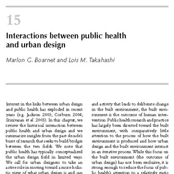سلامت عمومی و طراحی شهری