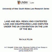 زمین(خشکی) و دریا: حل و فصل  مناقشات مربوط به  خشکی(زمین) تحت کنوانسیون حقوق