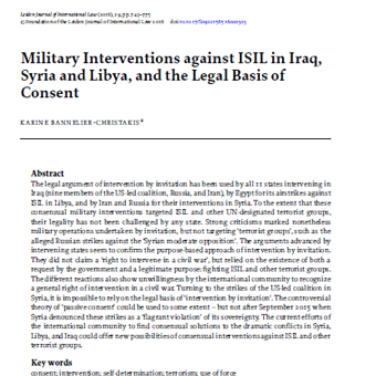 مداخلات نظامی علیه داعش در عراق