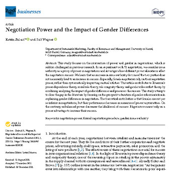 مذاکره و تأثیر تفاوت های جنسیتی