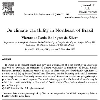 تغییرپذیری اقلیم در شمال شرق برزیل