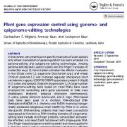 کنترل بیان ژن گیاهی با استفاده از فناوری های ویرایش ژنوم و اپی ژنوم