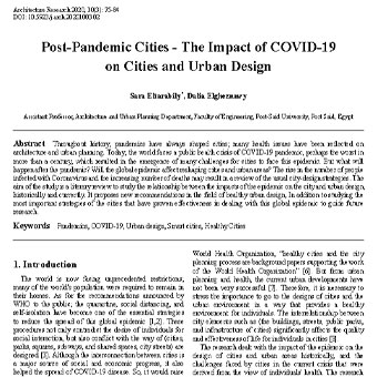 تأثیر کووید-19 بر شهرها