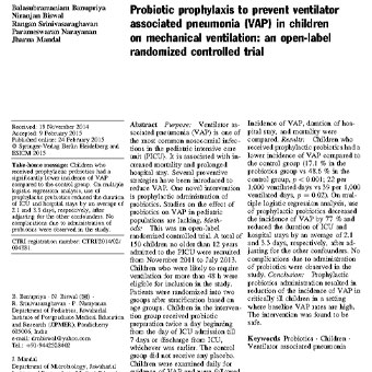 پیشگیری پروبیوتیک برای جلوگیری از پنومونی