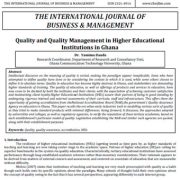 کیفیت و مدیریت کیفیت در موسسات آموزش عالی در غنا