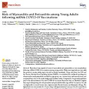 <span itemprop="name">ریسک میوکاردیت و پریکاردیت در بزرگسالان جوان به دنبال واکسیناسیون mRNA  COVID-19</span>