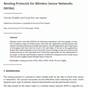 پروتکل های مسیریابی برای شبکه های حسگر بی سیم(WSNs)
