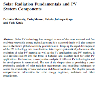 تابش خورشیدی و اجزای سیستم PV