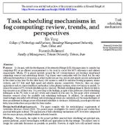 مکانیسم‌های زمان‌بندی کار در محاسبات مه: بررسی، روندها و دیدگاه‌ها