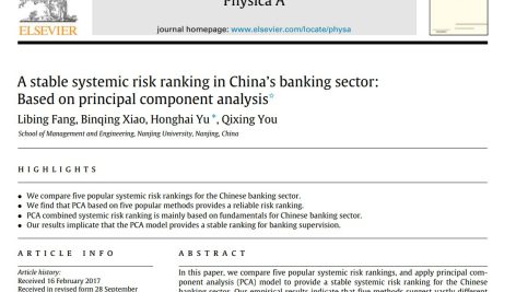رتبه بندی ریسک سیستماتیک پایدار در بخش بانکی چین: بر اساس تجزیه و تحلیل مؤلفه‌های اصلی