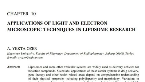 کاربرد تکنیک های میکروسکوپی نوری و الکترونی در تحقیقات لیپوزومی