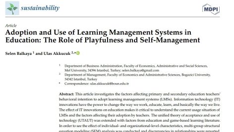 پذیرش و استفاده از سیستم‌های مدیریت یادگیری در آموزش: نقش بازیگوشی و خود مدیریتی