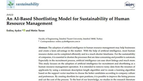 یک مدل تعیین فهرست منتخب مبتنی بر هوش مصنوعی برای پایداری مدیریت