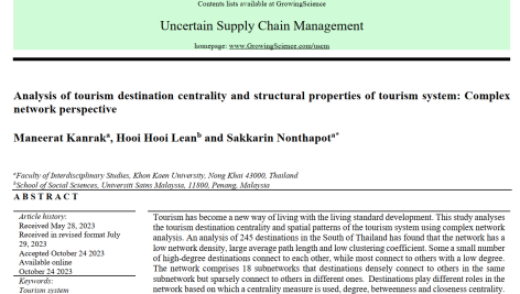 تحلیل مرکزیت مقصد گردشگری و ویژگی‌های ساختاری سیستم گردشگری: دیدگاه شبکه پیچیده