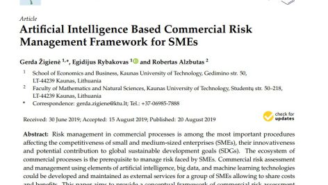 چارچوب مدیریت ریسک کسب و کار مبتنی بر هوش مصنوعی برای SMEها(بنگاه‌های کوچک و متوسط)