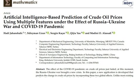 پیش‌بینی قیمت نفت خام مبتنی بر هوش مصنوعی با استفاده از ویژگی‌های متعدد تحت تأثیر جنگ روسیه و اوکراین و همه‌گیری COVID-19
