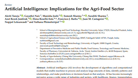 هوش مصنوعی: اهمیت و پیامدها برای بخش کشاورزی و غذا