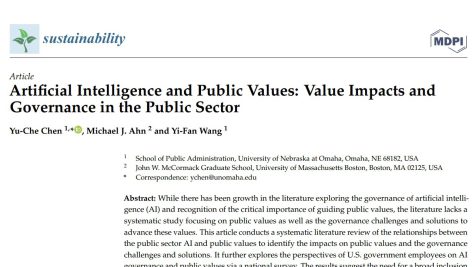 هوش مصنوعی و ارزش‌های عمومی: تأثیرات ارزش و حکمرانی در بخش عمومی(دولتی)