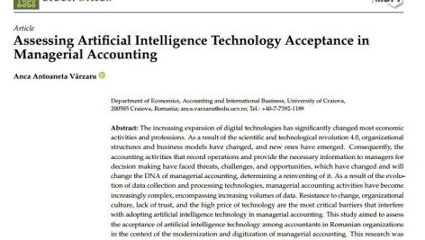 ارزیابی پذیرش فناوری هوش مصنوعی در حسابداری مدیریتی