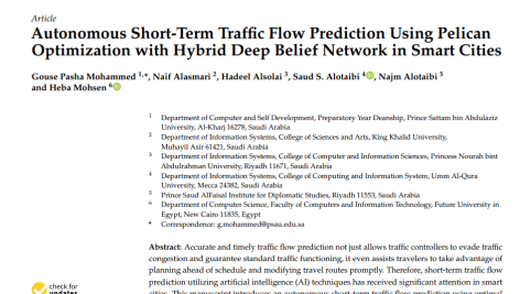 پیش‌بینی خودکار جریان ترافیک کوتاه‌مدت با استفاده از بهینه‌سازی پلیکان با شبکه باور عمیق ترکیبی در شهرهای هوشمند