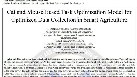 مدل بهینه‌سازی وظیفه مبتنی بر گربه و موش برای جمع‌آوری بهینه داده‌ها در کشاورزی هوشمند