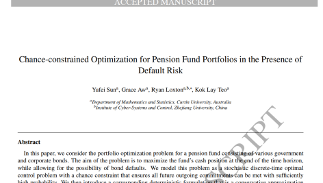 بهینه‌سازی شانس محدود در رابطه با پرتفوی‌های صندوق بازنشستگی تحت تأثیر ریسک نکول