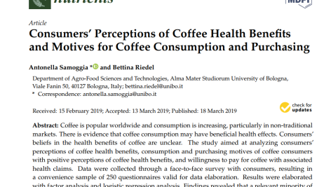 ادراک مصرف کنندگان از مزایای قهوه برای سلامتی و انگیزه‌های مصرف و خرید قهوه