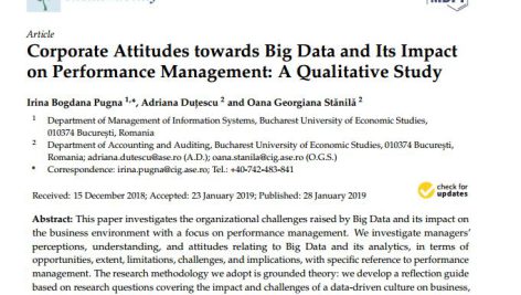 بررسی نگرش‌های شرکت در خصوص کلان داده ها و اثر آن بر روی مدیریت عملکرد: یک پژوهش کیفی