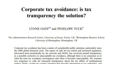 فرار و اجتناب از پرداخت مالیات شرکتی: آیا راه حل،  شفافیت مالیاتی  است؟