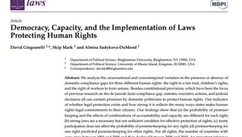 دموکراسی، ظرفیت و اجرای قوانین حمایت از حقوق بشر