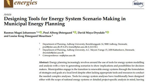 طراحی ابزار سناریوسازی سیستم انرژی در برنامه ریزی انرژی شهری