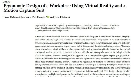 طراحی ارگونومیک محل کار با استفاده از واقعیت مجازی و لباس ردیابی حرکت