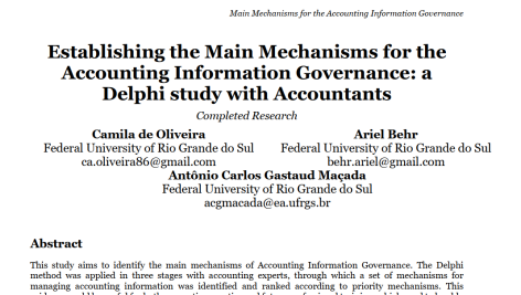 توسعه ساز و کارهای اصلی برای مدیریت اطلاعات حسابداری: مطالعه‌ی دلفی با حسابداران
