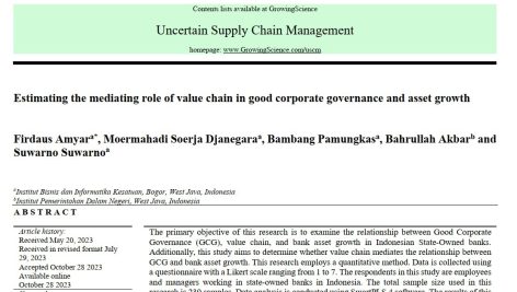 برآورد نقش میانجی زنجیره ارزش در حاکمیت شرکتی خوب و رشد دارایی