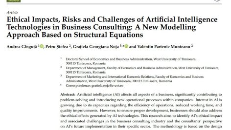 تأثیرات اخلاقی، خطرات و چالش‌های فناوری‌های هوش مصنوعی در مشاوره کسب‌وکار: رویکرد مدل‌سازی جدید بر اساس معادلات ساختاری