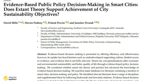 تصمیم گیری سیاست عمومی (خط مشی دولتی) مبتنی بر شواهد در شهرهای هوشمند: آیا نظریه موجود از دستیابی به اهداف پایداری شهر پشتیبانی می‌کند؟