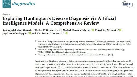 بررسی تشخیص بیماری هانتینگتون از طریق مدل‌های هوش مصنوعی: یک مرور منابع جامع