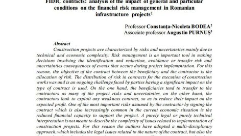 قراردادهای FIDIC: تجزیه و تحلیل تأثیر شرایط عمومی و خاص بر مدیریت ریسک مالی