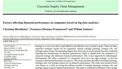 عوامل مؤثر بر عملکرد مالی در شرکت‌ها بر اساس تجزیه و تحلیل کلان داده‌ها
