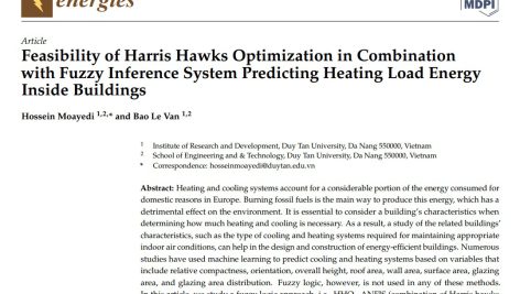 امکان سنجی بهینه سازی هریس هاکس در ترکیب با سیستم استنتاج فازی پیش بینی انرژی بار گرمایش در داخل ساختمان‌ها