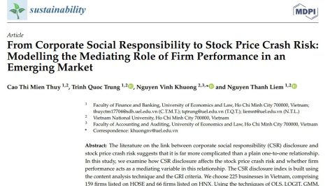 مسئولیت اجتماعی شرکت تا ریسک سقوط قیمت سهام: مدل سازی نقش میانجی عملکرد شرکت در یک بازار نوظهور