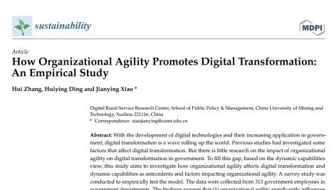 تاثیر چابکی سازمانی بر تحول دیجیتال
