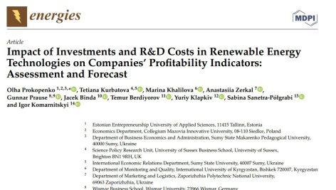 تأثیر سرمایه‌گذاری و هزینه‌های تحقیق و توسعه در فناوری‌های انرژی‌های تجدیدپذیر بر شاخص‌های سودآوری شرکت‌ها: ارزیابی و پیش‌بینی