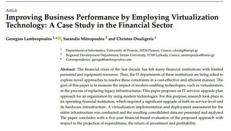 بهبود عملکرد کسب و کار با استفاده از فناوری مجازی سازی: مطالعه موردی در بخش مالی
