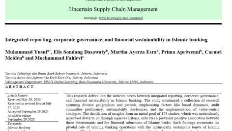 گزارش یکپارچه، حاکمیت شرکتی و پایداری مالی در بانکداری اسلامی