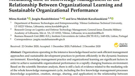 نقش واسطه‌ای مدیریت دانش در رابطه بین یادگیری سازمانی و عملکرد سازمانی پایدار