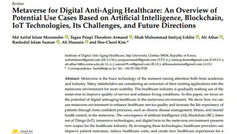 متاورس برای مراقبت‌های درمانی دیجیتال ضد پیری
